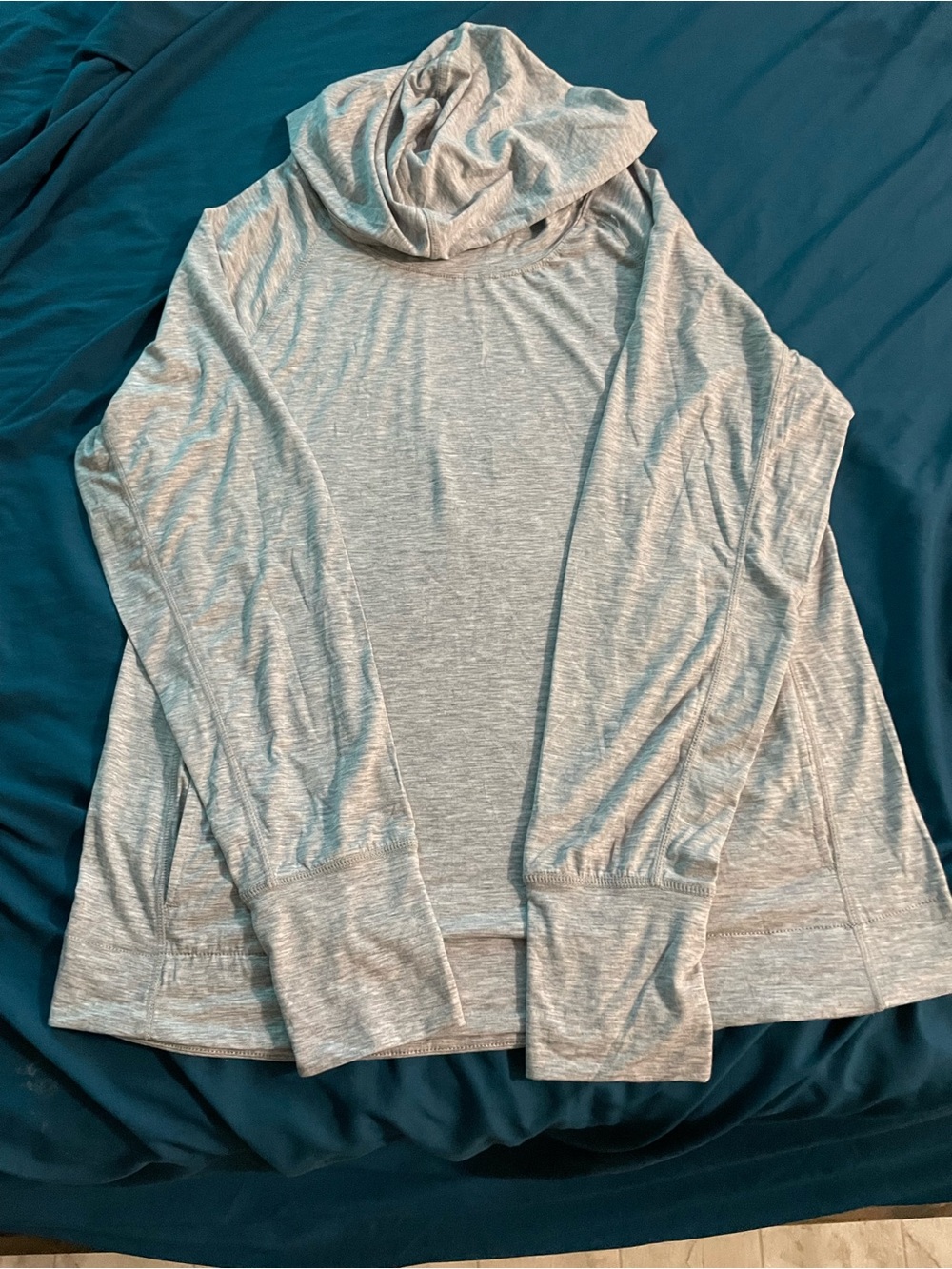 90 Degree By Reflex Light Gray Cowl Neck Sweater